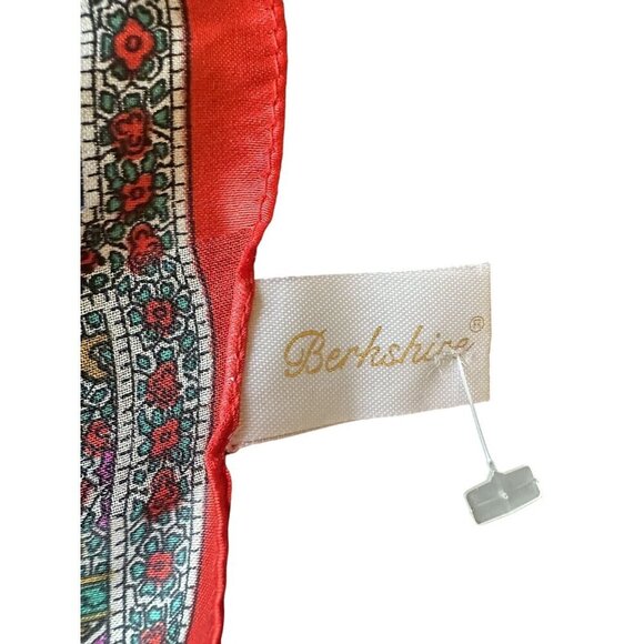 Vintage Berkshire Silk Scarf With Paisley & Floral Patterns - Picture 3 of 5